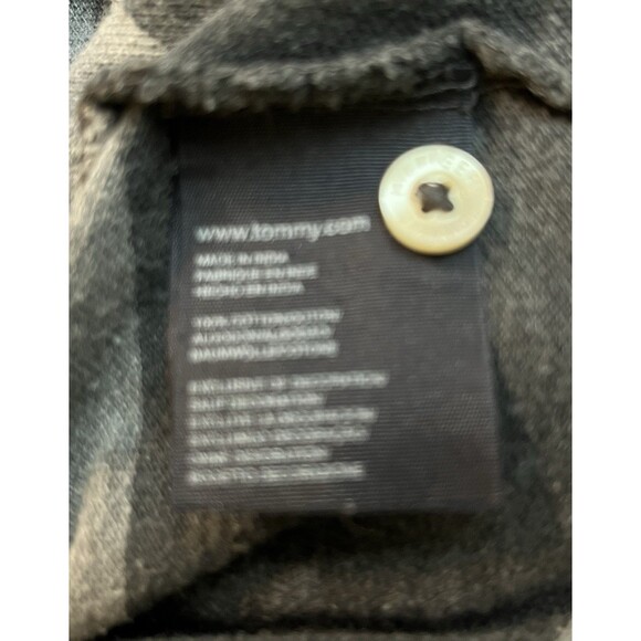 Tommy Hilfiger Men's Polo Shirt Size XXL Striped Black and Gray Preppy Casual - Picture 5 of 8